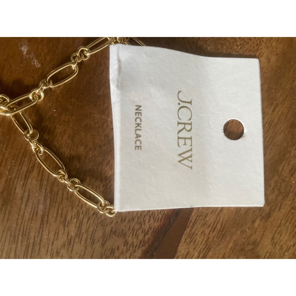 J.Crew Gold Tone Paperclip Chain Charm Necklace Celestial Heart Star CQ114 NEW - Picture 4 of 5